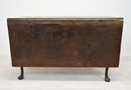 Dining table, Georgian Cuban mahogany with single flap. H.72 W.122 D.54 cm (extended 108 cm).