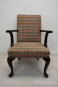 Armchair, mid century Georgian style mahogany. H.95 cm.
