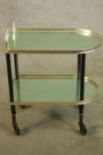 Tea trolley, mid century aluminium. H.63 W.63cm.