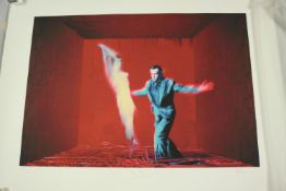 Peter Gabriel limited edition print by David Schinmann. Titled 'US'. Limited edition of only 20