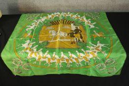 Hermes scarf. Manege designed by Philippe Ledoux, 1974. 94 x 85 cm.