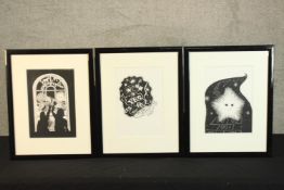 Mark Pacan. British b. 1958. Three prints. These images were commissioned to illustrate Janna
