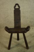 Birthing chair, vintage Arts and Crafts style. H.75cm.