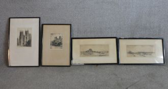 James Alphege Brewer (British 1881-1946) York Minster, framed pencil signed etching on paper,