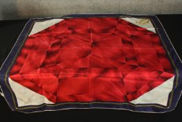 Cartier silk scarf. Red. 82 x 86 cm.