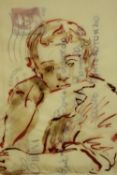 David Godbold. British b.1961. Mixed media. 'Ink and computer print out on tracing paper over