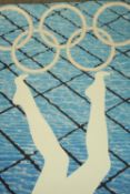 Anthea Hamilton. 'Divers'. London 2012 Olympics / Paralympics poster on satin paper. Lithograph