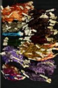Collection of mixed coloured silk threads. Still in the manufacturers seal.
