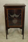 Display cabinet, C.1900 inlaid. H.104 W.58cm.