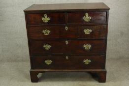 Chest of drawers, Georgian mahogany. H.108 W.109cm.