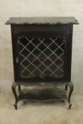 Pier cabinet, late 19th century ebonised. H.105 W.76cm.