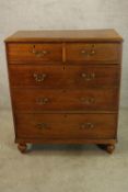 Chest of drawers, Georgian mahogany. H.103 W.92cm.