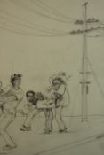 Max Toth. American b. 1978. Untitled. Pencil on paper. Unframed. H.44 x W.36 cm.