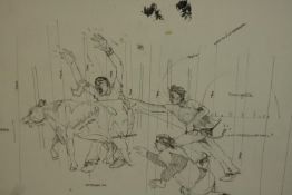 Max Toth. American b. 1978. Untitled. Pencil on paper. Unframed. Signed. H.44 x W.36 cm.