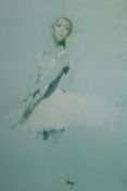 Ballet dancer. Lithograph printed in a numbered edition of 500 copies. This one is 45/500. Signed by