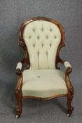 Armchair, Victorian mahogany.