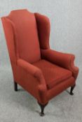 Wing armchair, Georgian style mahogany. H.121cm.
