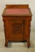 Davenport, late 19th century oak. H.85 W.50cm.