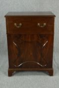 Secretaire cabinet, 19th century flame mahogany. H.117 W.80cm.