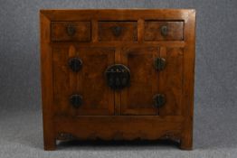 Side cabinet, 19th century Chinese elm. H.46 W.102 D.96 cm