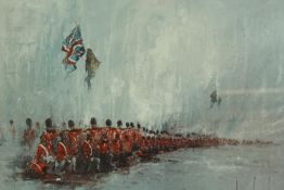 Ben Maile (British 1922-2017). Lithograph titled ‘The Thin Red Line.’. Hand signed by Maile. Limited