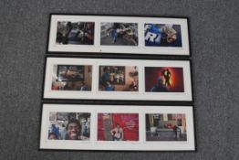 Three framed set of photographs. South African street scenes. Printed in a limited edition of 8.