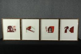 Penny Siopis (South African b. 1953). Four prints titled 
