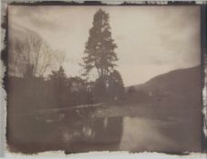 Photograph. Landscape. Distressed sepia. Signed indistinctly and dated 2000. Framed and glazed. H.52