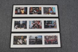 Three framed set of photographs. South African street scenes. Printed in a limited edition of 8.