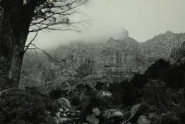 Photograph. Landscape, mountain scene. Framed and glazed. Unsigned. H.49 x W.56 cm.
