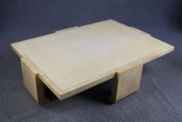 A 1980's Ming coffee table by Alessandro for Baker Furniture, hand lacquered. H.45 W.145 D.160 cm.
