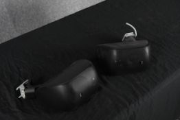 Two wall mounted speakers. Bowers & Wilkins. H.26 W.14 D.20 cm.