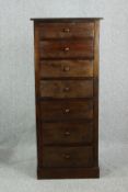 A Lombok Eastern teak tall chest. H.152 W.64cm.