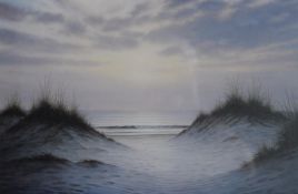 Lithograph. Seascape. Unsigned. Framed and glazed. W.76 H.64 cm.