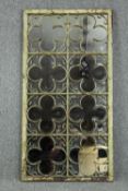 Pier mirror, distressed painted wrought iron. H.136 W.70cm.