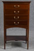 Sheet music cabinet, Edwardian mahogany. H.92 W.52 D.38
