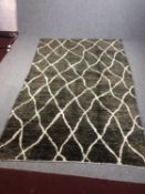 Carpet, contemporary Indian hand knotted, jute. L.300 W.197cm.