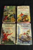 Four hardback Enid Blyton books. A mix of first edition and early printings. H.19 W.13.5 cm.