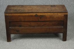 Coffer, 18th century country oak. H.48 W.90 D.32cm.