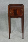 Lamp table, Georgian flame mahogany with satinwood inlay. H.87 W.37 D.37cm.