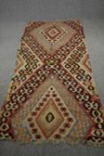 Rug or runner, flatweave kelim. L.236 W.137cm.