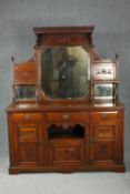 Sideboard, late 19th century carved walnut. H.187 W.144 D.45cm.