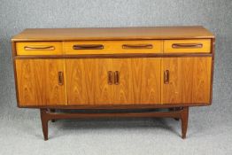 Sideboard, mid century G Plan teak. H.85 W.153 D.46cm.