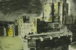 John Piper lithograph. 'Windsor Castle'. Signed in the plate. Published by Penguin Prints circa