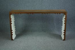 Console table, contemporary, Nelson Console Noir, carved and painted hardwood. H.80 W.153 D.36cm.