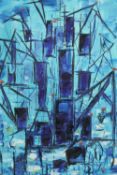 Abstract painting. Oil on canvas. H.46 W.33 cm.