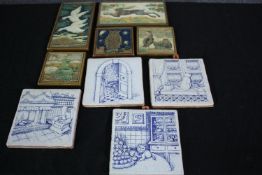 A collection of five De Porceleyne Fles (Royal Delft) for A. Bell & Co. animal design Cloisonne