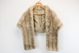 A vintage women's mink stole. Made by Morning Light.