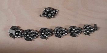 John Lauritzen Danish sterling silver bracelet and pendant without a chain.