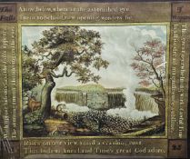 A large print in glazed maple frame with gilt slip. H.72 W.85cm.